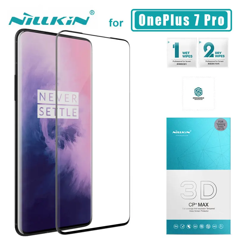 Для OnePlus 7 Pro 7T стекло Nillkin CP + Max полное покрытие 3D закаленное Защита для экрана