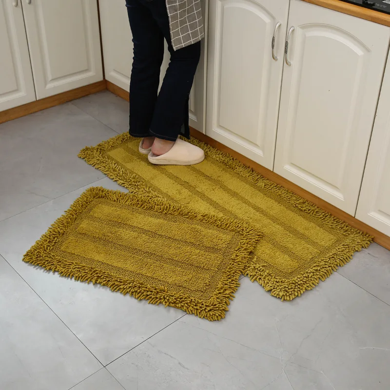 Cotton Chenille Floor Mat Mattress Non-slip Bedside Doormat Bath Mats Strip Foot Pad Toilet Rugs Water Absorption Kitchen Carpet Cotton Chenille Floor Mat Mattress Non-slip Bedside Doormat Bath Mats Strip Foot Pad Toilet Rugs Water Absorption Kitchen Carpet
