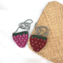 Детский мини-кошелек для монет, фруктовая клубника, маленький нулевой кошелек для девочек, сумка, набор для малыша, 5 шт