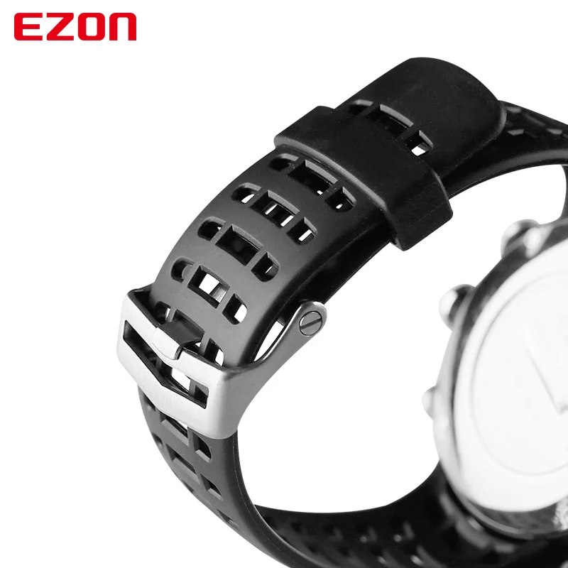 Спортивные часы EZON оригинальный ремешок из силиконовой резины для наручных