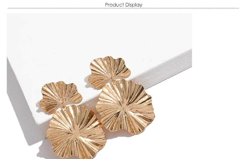 Leaf Drop Dangle Earrings Female Party Wedding Long Gold Color Earings For Women Vintage Indian Earrings Hanging Jewelry (1)