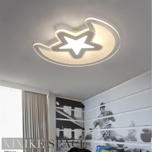 Ultra Thin Modern Minimalist Led Star Moon Bedroom Ceiling Lamp