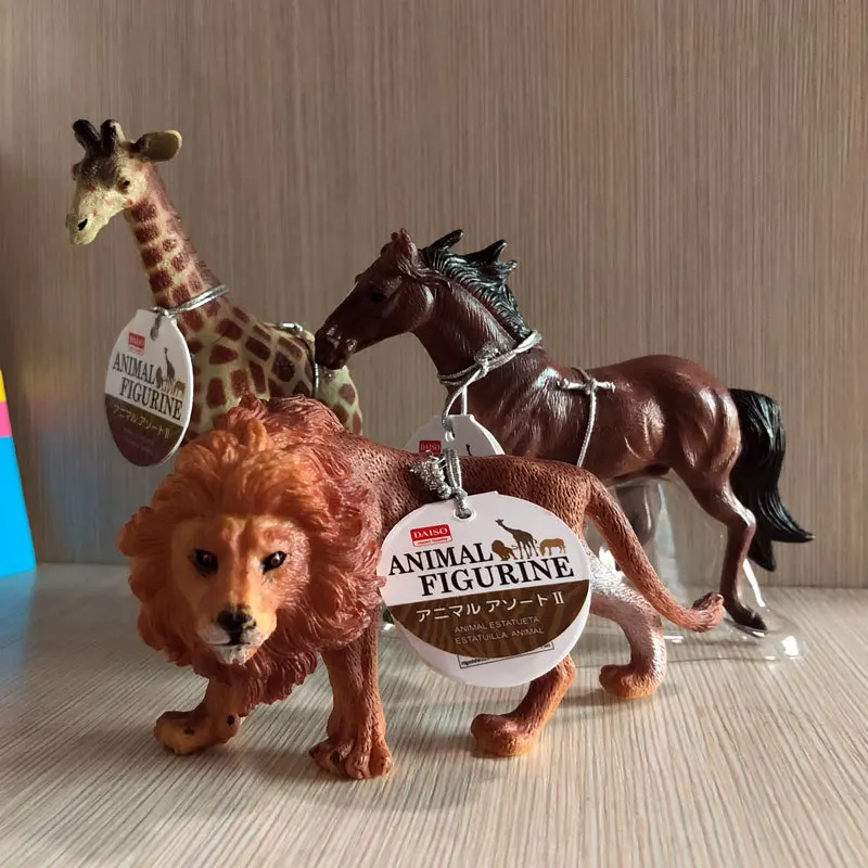 YJ Animals Figure Model Toys Lion/Horse/Giraffe PVC Action Figure Model Toy For Gift/Kids/Collection