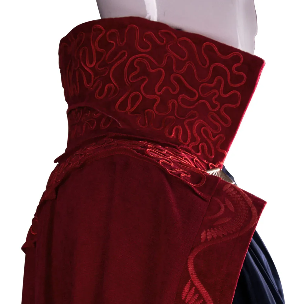 Marvel Movie Doctor Strange Costume Cloak Robe Cosplay Dr. Steve Red Cloak Costume New (10)