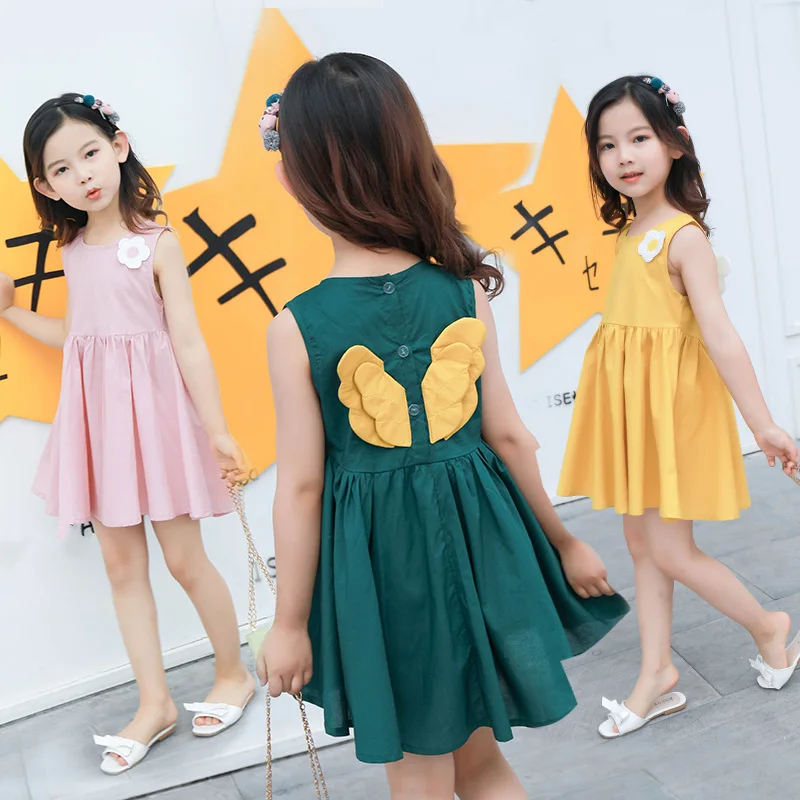 

Baby Girls Dress Unicorn Angel Wings Summer Clothes 2019 Brand Cotton Princess Girls Clothing Costume Kids Party Dresses 2-8T
