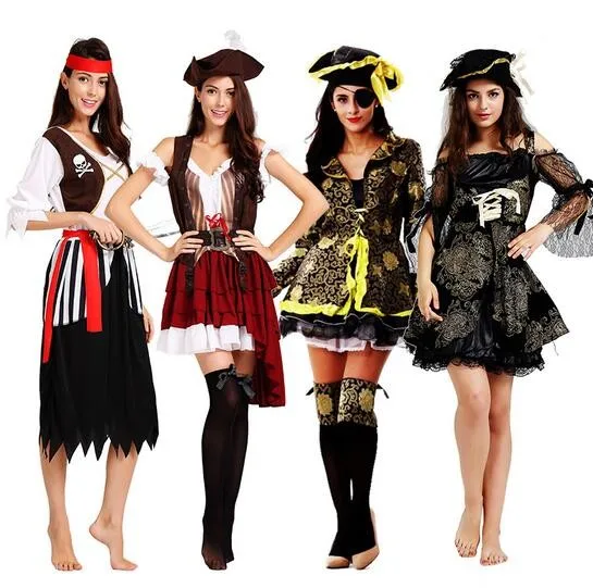 Горячие Косплей вечерние костюмы роскошный пиратский костюм капитана взрослый костюм на Хэллоуин fantasias костюмы вечерние представления