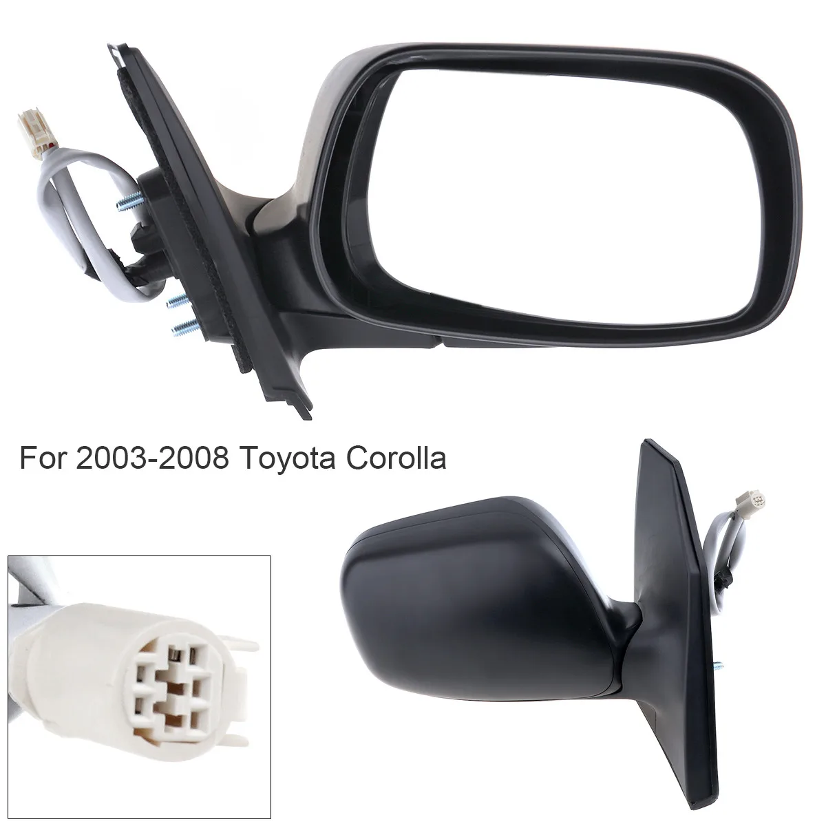 

Non-Folding Durable Car Right Side Mirror Right Hand RH Mirror for 2003-2008 Toyota Corolla CE / LE/ S/ Sport/ XRS Sedan 4-Door