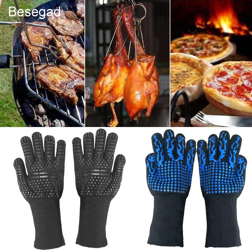 Behogar перчатки для гриля и барбекю, 1472 градусов по Фаренгейту, кухонные принадлежности для приготовления пищи, выпечки, кипячения, обработки горячих продуктов