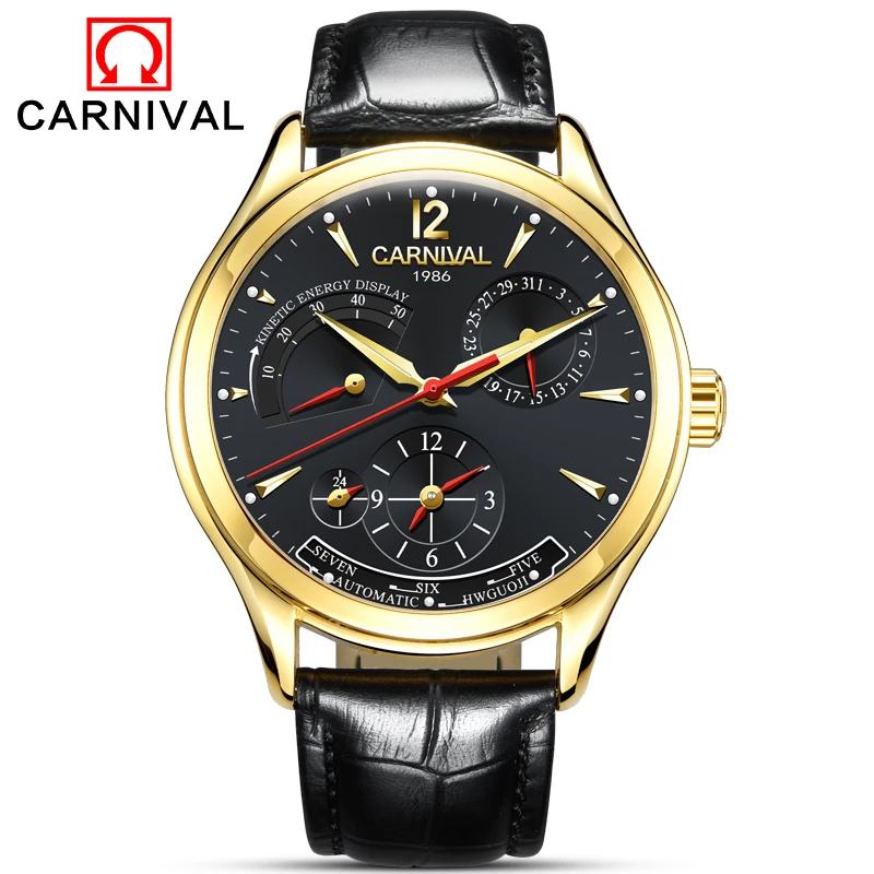 

2018 New Luxury Men Automatic Mechanical Watches Unique Design Style Energy Display Business Sapphire Watch relogio masculino