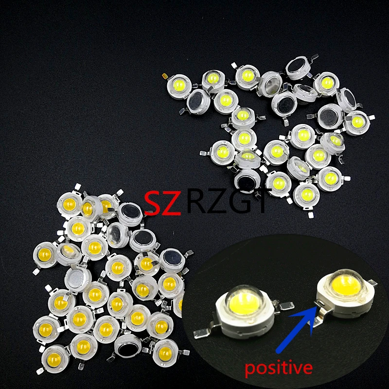 

100 pcs LED Chip High Power 3W SMD LED Lamp White / Warm White for Floodlight Spotlight