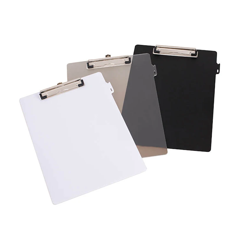 

A5 Acrylic File Folder Firm Ducument Folder Black Transparent White File Folder Clip Pen Folder For Office School Supplies
