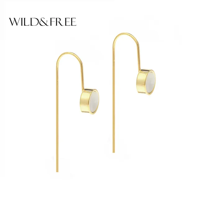 Women S Gold Hook Drop Earrings Fashion Copper Silver Color Women S Gold Hook Drop Earrings Fashion Copper Silver Color Round Pendant Small Dangle