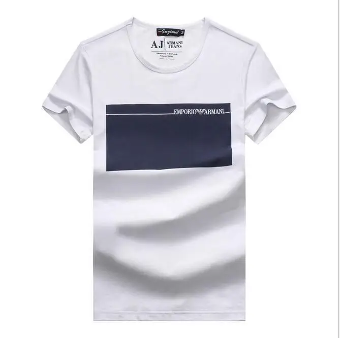 New summer 2016 men's short sleeve T shirt European and American brand name youth men's printed