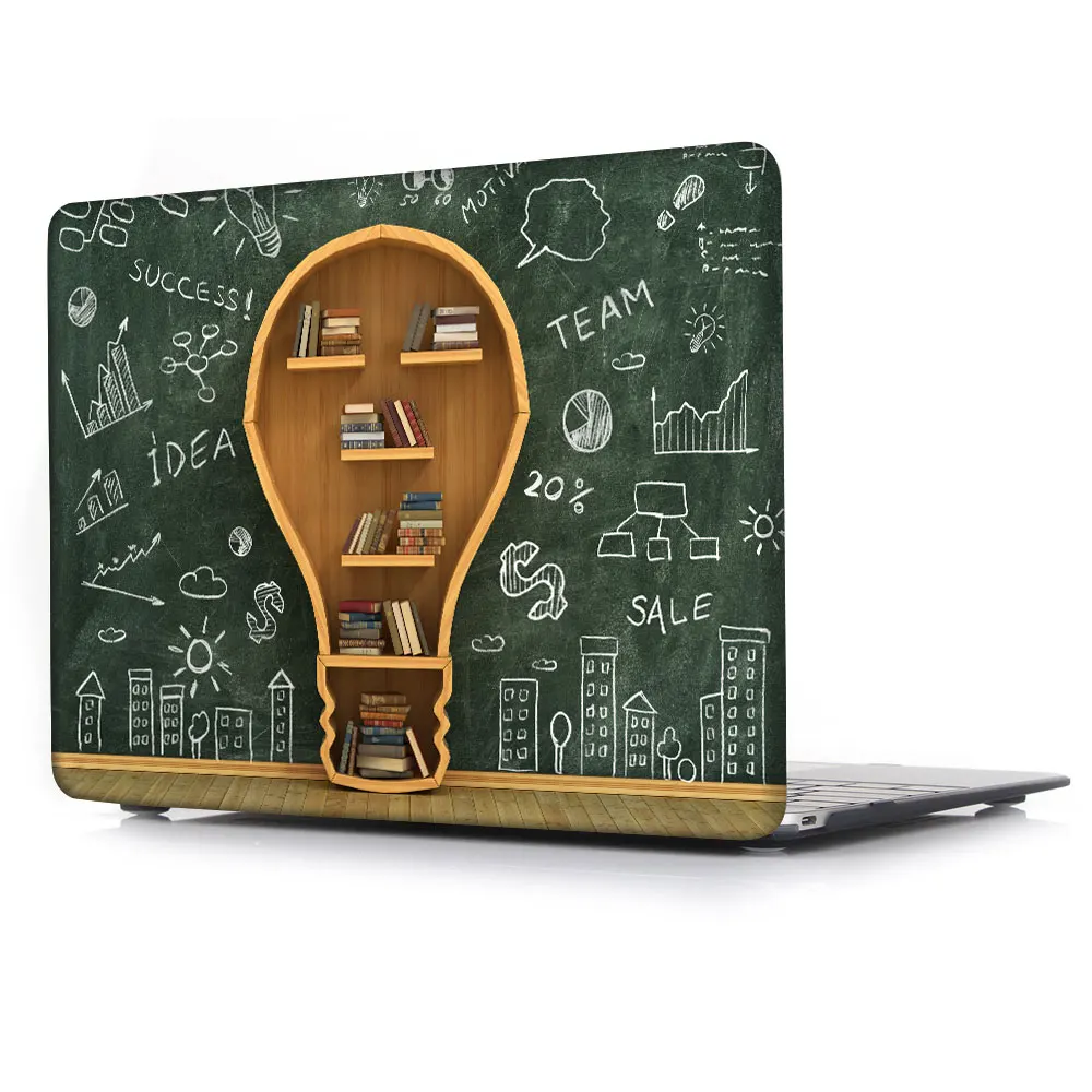 Уникальный чехол в стиле ретро для классной доски книжной полки с принтом Macbook Air