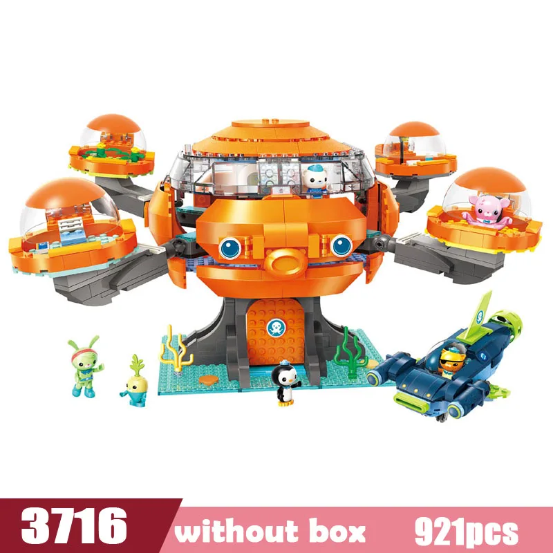 Octonauts строительный блок октопод Gup подводная лодка октябрь-Pod с GUP-C GUP-E GUP-D GUP-K GUP-I в стиле лего кирпичные игрушки Детский подарок - Цвет: 3716 without box