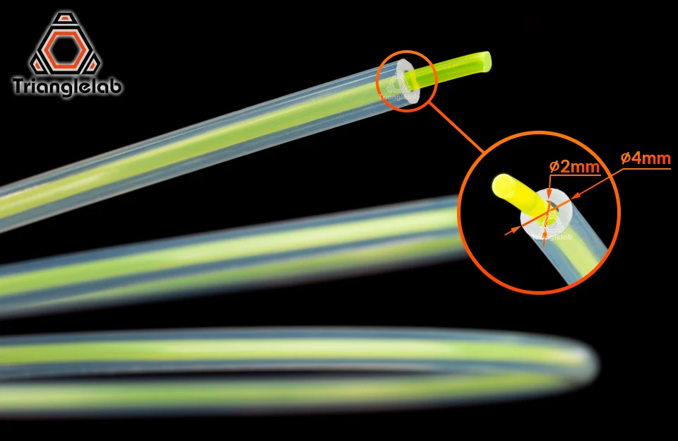 Trianglelab высокая прозрачность фэп изоляцией трубка MMU2.0 для ender-3 i3 anet mk8 экструдера 1,75 мм нити ID2mm OD4mm non-PTFE