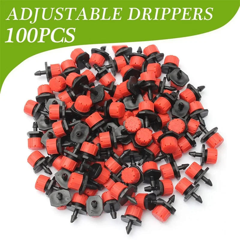 

30-100pcs Adjustable Micro Drip Irrigation System Watering Sprinklers Plant Emitter Drippers Garden Barb Watering Tools