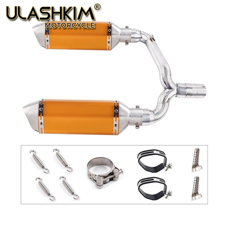 Motorcycle Full Exhaust Muffler Escape System Slip On For suzuki GSR400 GSR600 BK400 BK600 GSR BK 400 600 Modified Link Pipe - Цвет: same photo