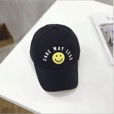 05 black Новая модная демисезонная бейсболка с вышитыми буквами, детская шапка в стиле хип-хоп, Детская Верхняя Солнцезащитная бейсболка для мальчиков и девочек, бейсболка - Цвет: 05 black