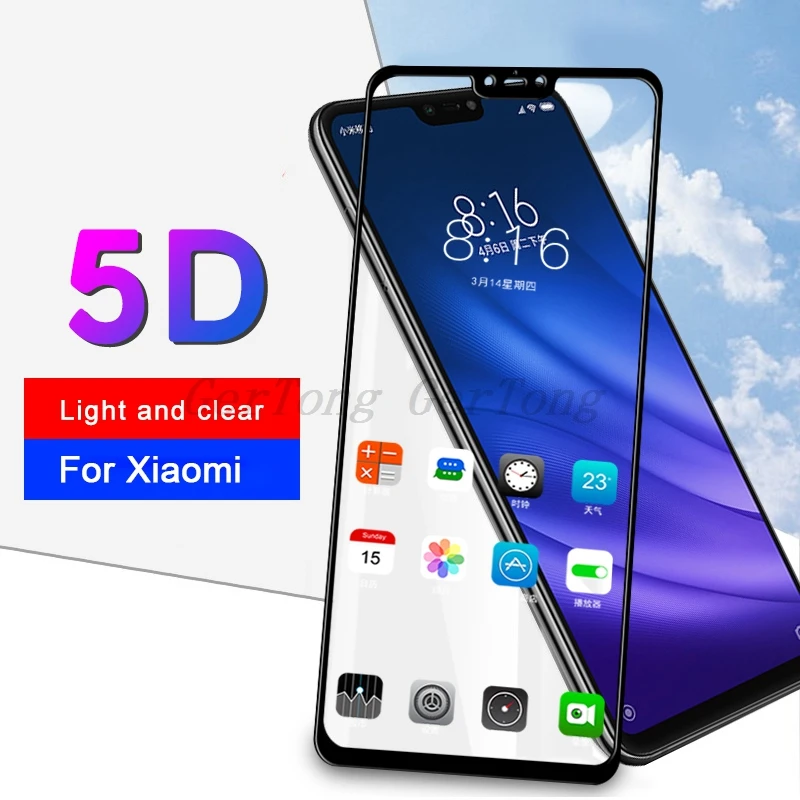 5D Защита экрана для Xiaomi Mi 8 Lite CC9 9 Pocophone F1 закаленное стекло Redmi Note 5 6 7 Pro 4X
