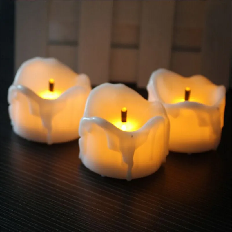 Мерцающего Батарея обету Свечи, 6 или 12 шт., теплый белый светодиод kerzen, малый буж LED flamme vacillante, романтические свечи