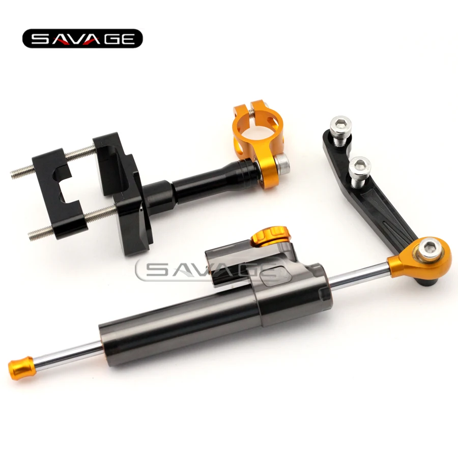 

For KAWASAKI EX250R NINJA 250 2008-2013, NINJA 300 2013-2016 Motorcycle Steering Damper Stabilizer with Mounting Bracket Kit C