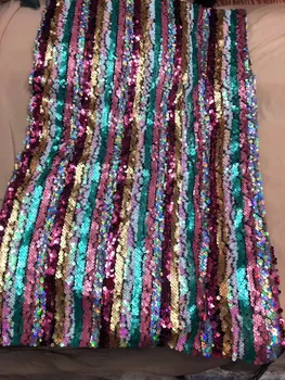 

embroiderd lace fabric ZH-112521 with sequins beautiful Nigerian sequins lace fabric for party dress