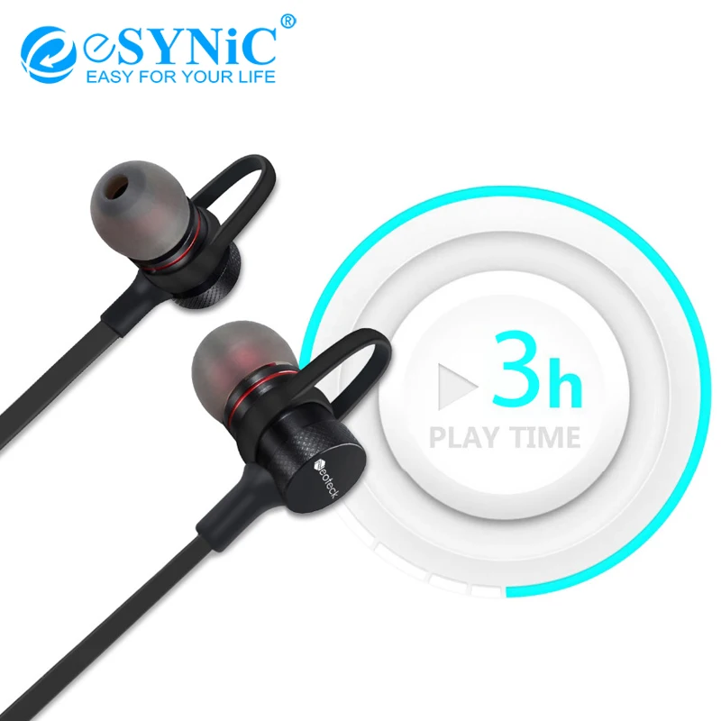 

eSYNiC Magnetic Bluetooth Wireless In-Ear waterproof Running Headset CVC6.0 Support Voice Control Stereo Sports Headphone