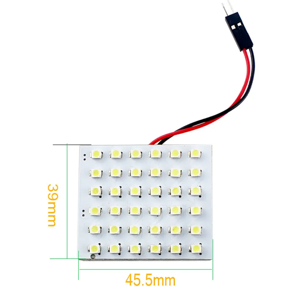 YM E-Bright 50 шт. панельный светильник s 1210 36 SMD 3528 Светодиодный светильник для чтения фестон купольная лампа T10+ фестон-адаптер Белый Автомобильный Стайлинг