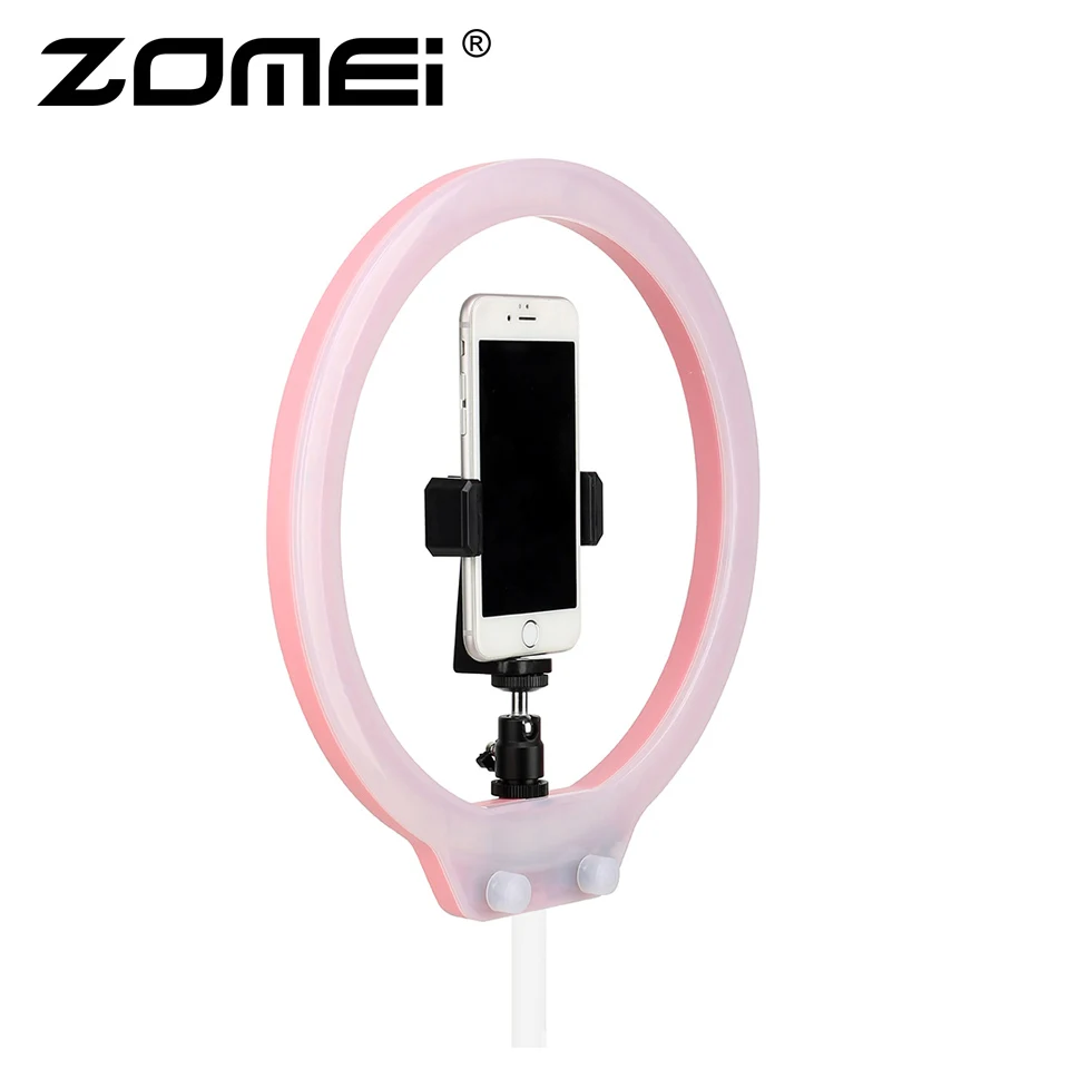 

ZOMEI 128 LED Ring Light Kit Photographic Lighting Dimmable Ring Lamp Flexible Mini with Table Stand for Makeup Phone Live Video