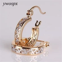 Элегантные серьги-кольца из розового золота для женщин, ювелирные изделия, свадебные серьги, серьги для помолвки, подарки Y30
