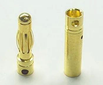 

20Pair 4.0mm Banana Plug Motor ESC Common Connection Gold-plating Suitable For RC Aircraft Model Helicopter