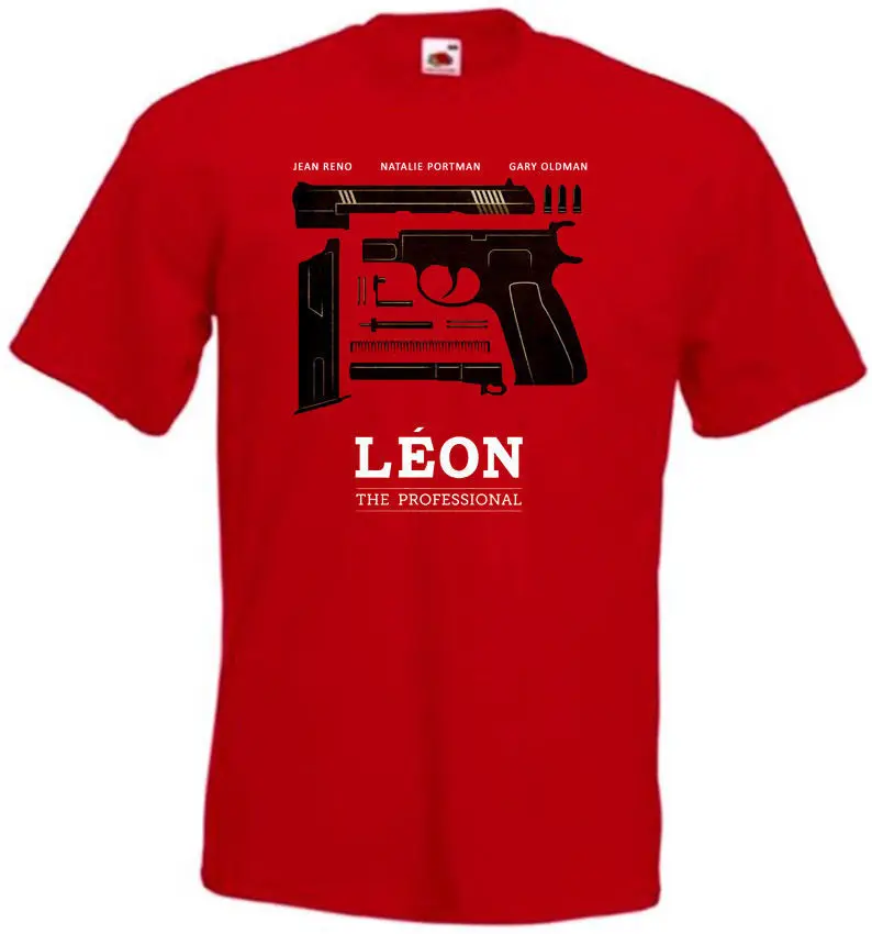 

Leon The Professional v21 T shirt red movie poster all sizes S-5XL