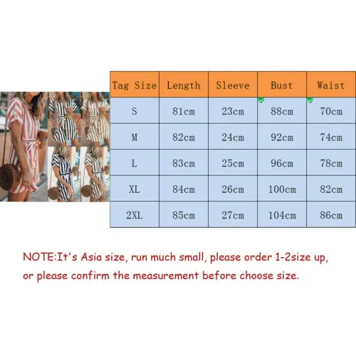 UK Women Short Sleeve Wrap Boho Stripe Mini Dress Ladies Summer Sundress Holiday