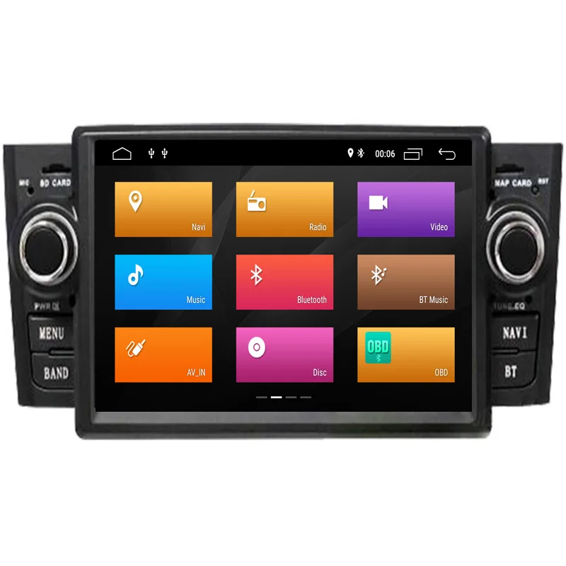 Discount DSP IPS Android 9.0 Ram 4G/2G CAR GPS For Fiat Grande Punto Linea 2007-2012 dvd player radio navigation multimedia recorder 3