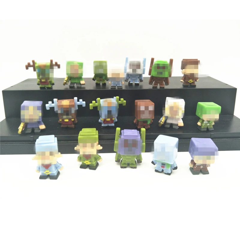 36pcs/set Minecraft More Characters Hanger Action Figure Toys Cute 3D