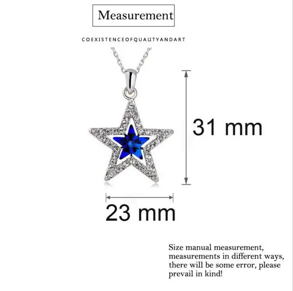 Австрийское Хрустальное пятиконечное ожерелье со подвеской из звезд, модное ювелирное изделие, прекрасный подарок,, акция, летние пляжные амулеты для женщин