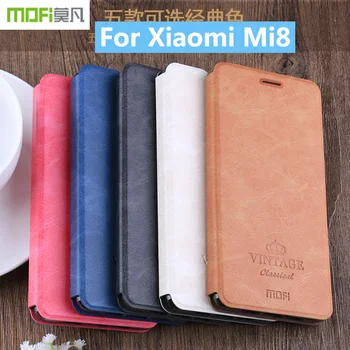 

For Xiaomi Mi 8 Original MOFi Flip Leather Card Slot Protection Phone Case Cover for Xiaomi Mi8 M8 Mi 8 Cell Phone Case
