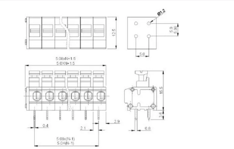 100 шт. KF235-2P KF235-3P KF235-4P 5,0 мм 3,81 мм pitchscrew пружинного типа/Пресс-Тип подключения терминала PCB гимнастический мостик