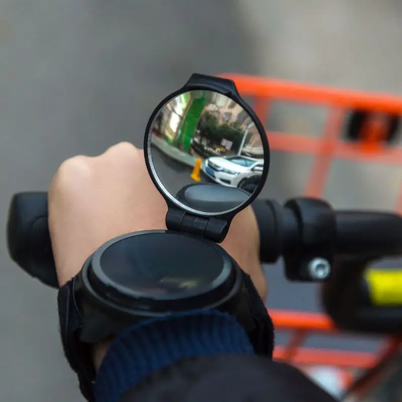 

Bicycle Rearview Mirror Wristband Small 360 Degree Rotating Riding Convex Mirror