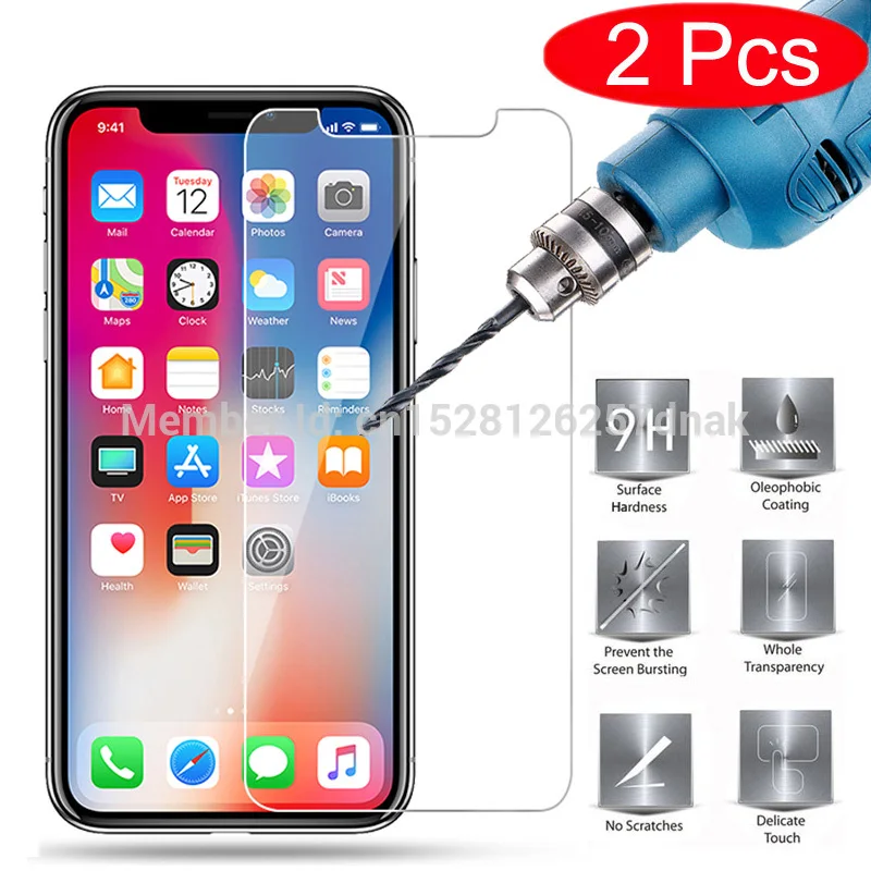 Tempered Glass For iPhone 8 7 6 6S Plus X XR XS MAX 5 5S 5C SE Cover Case 11 Pro Screen Protector Film |