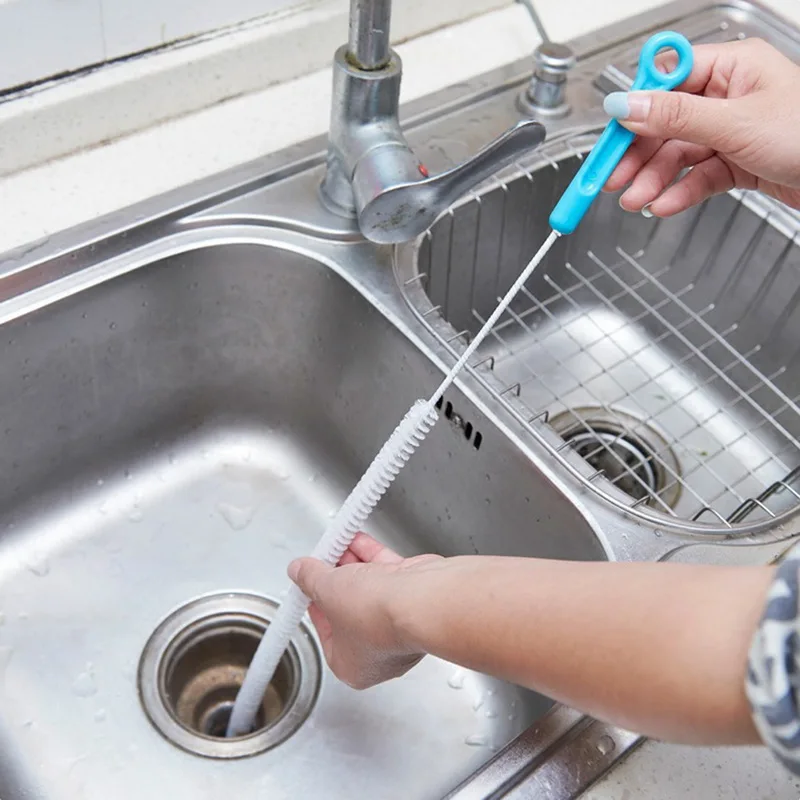 

Hoomall Stainless Steel Kitchen Cleaning Tools Sewer Brush Home Bendable Sink Tub Bathroom Dredge Pipe Brush Kitchen Supplies
