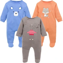 KAVKAS/Модная одежда для маленьких мальчиков Детский комбинезон с изображением животных Одежда для новорожденных, ropa, bebe, на возраст 3, 6, 9, 12 месяцев Одежда для малышей vetement малыш bebe комплект