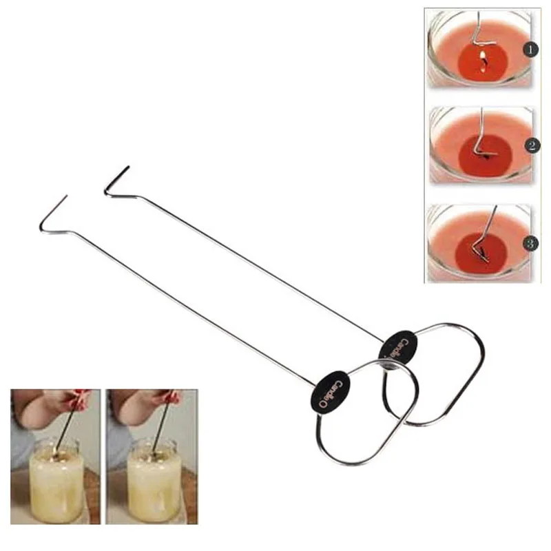 2Pcs Portable Put out Extinguish Candle Wick Dipper Hook Stainless
