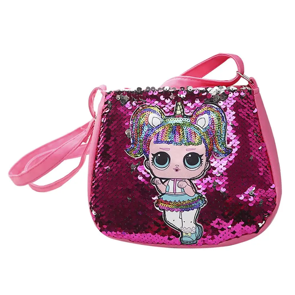 Hot Kawaii Children Glitter Sequined Cartoon Girl Zipper Crossbody Shoulder Bag Hot Kawaii Children Glitter Sequined Cartoon Girl Zipper Crossbody Shoulder Bag