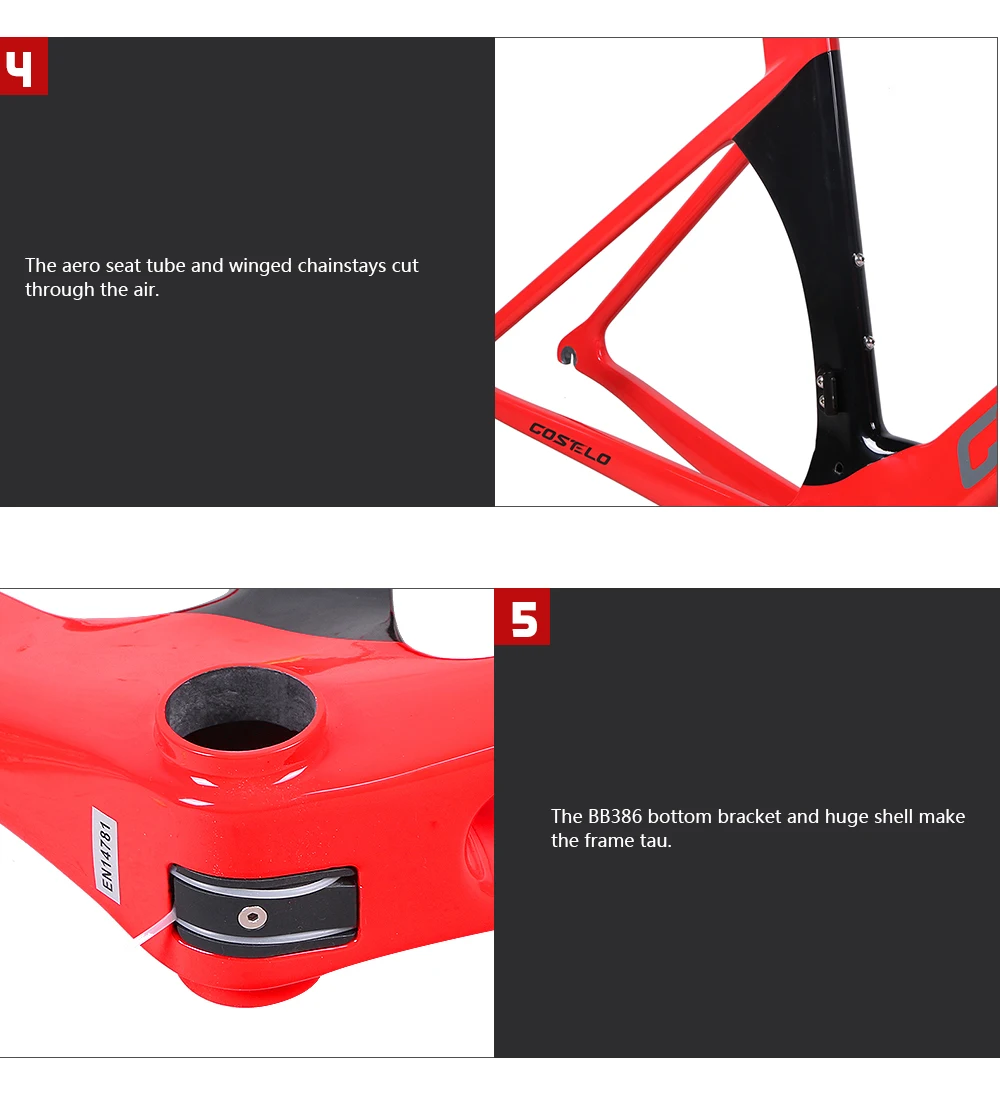 Perfect Costelo AEROMACHINE Monocoque disc carbon road bike frame Costelo bicycle bicicleta frame carbon fiber bicycle frame 50 52 54 56 20