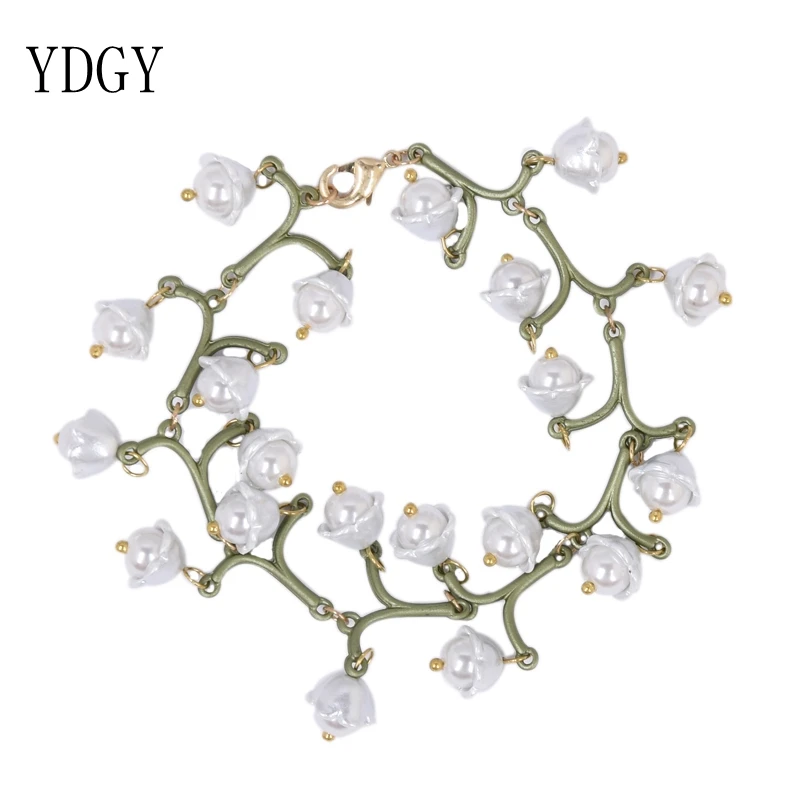 

YDGY Pearl Bracelet Antique Palace Botany New Baking Paint Braided Bracelet Pearl Girl Accessories