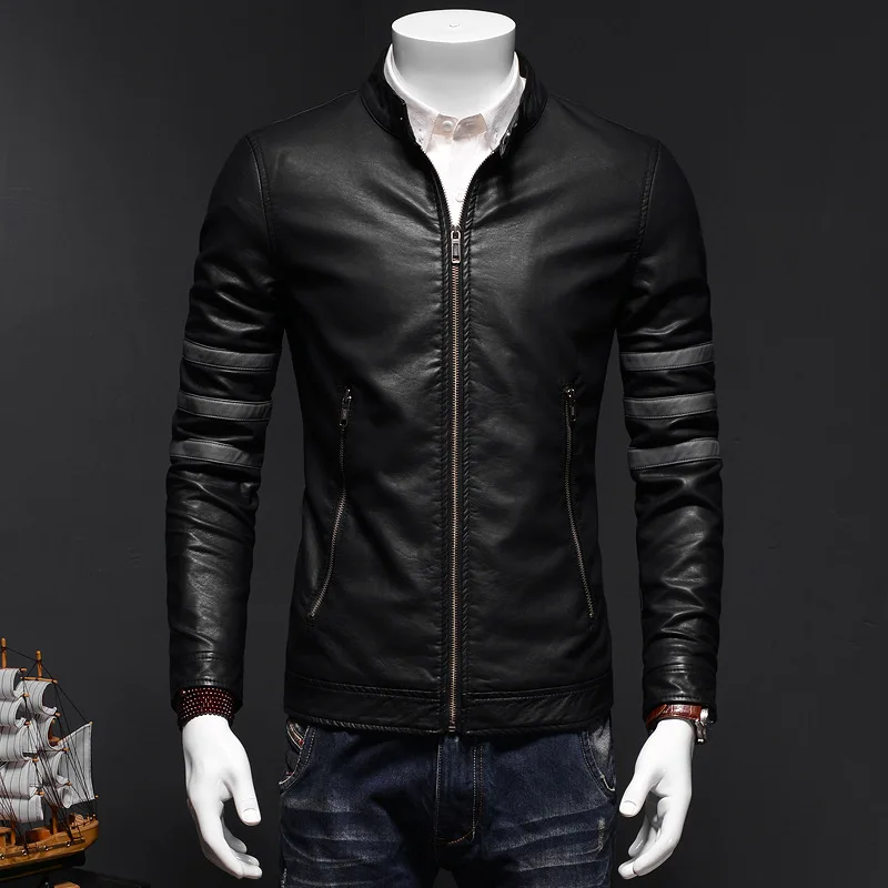 Black pu leather jacket Clearance