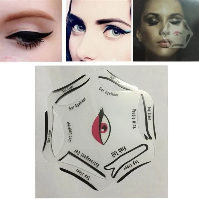 6 in 1 Stencils Eyeliner Template Smoky Makeup Guide Quick Tool New Hot Sale 6 in 1 Stencils Eyeliner Template Smoky Makeup Guide Quick Tool New Hot Sale