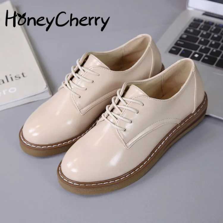 

2018 Autumn New Style Women's Shoes, Casual Oxford Little Leather Shoes, Women's Autumn Shoes, Black Flat Sole Shoes Ladies.